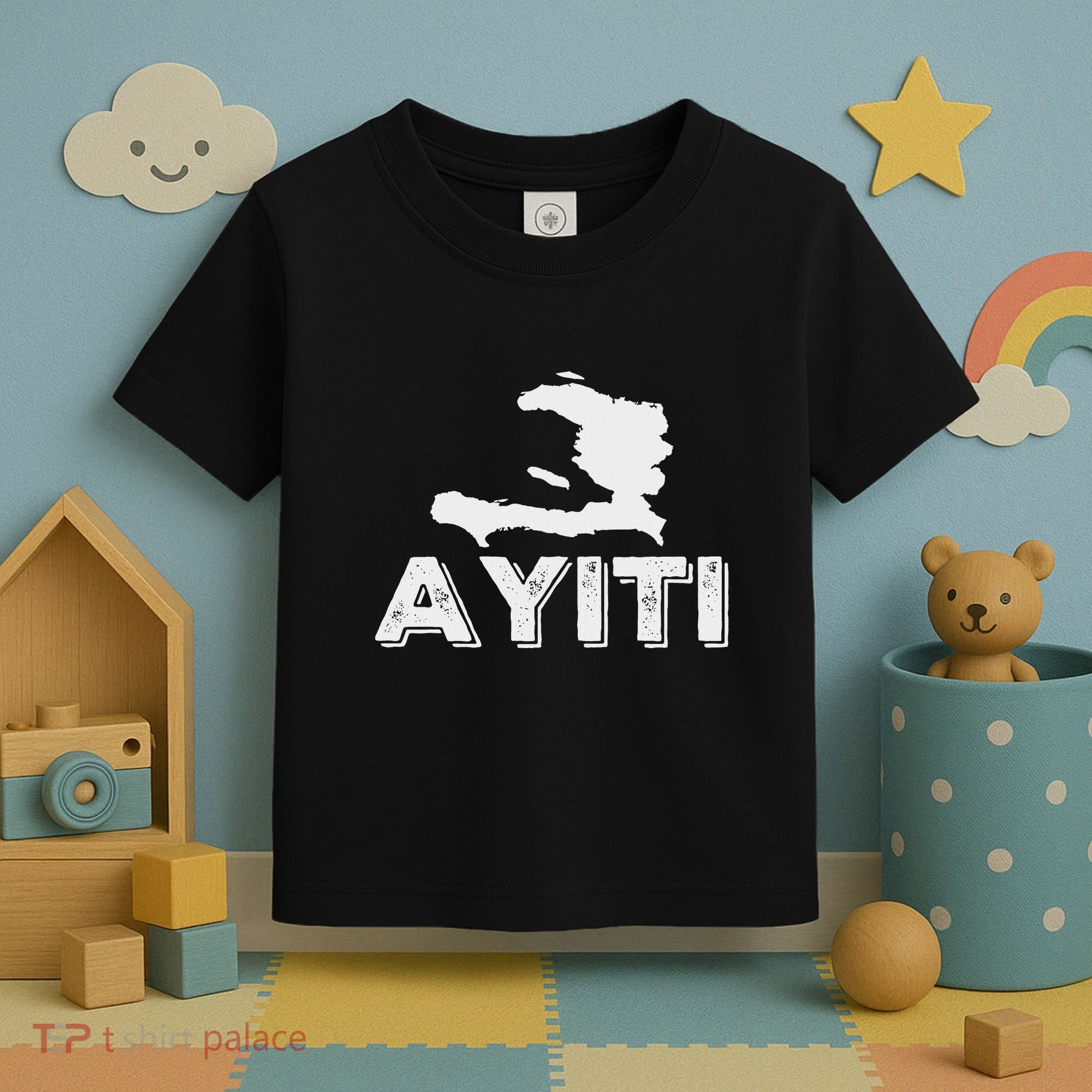 Ayiti Haitian Flag Haiti Roots Toddler T-Shirt