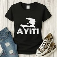 Ayiti Haitian Flag Haiti Roots Women's T-Shirt thumb 3