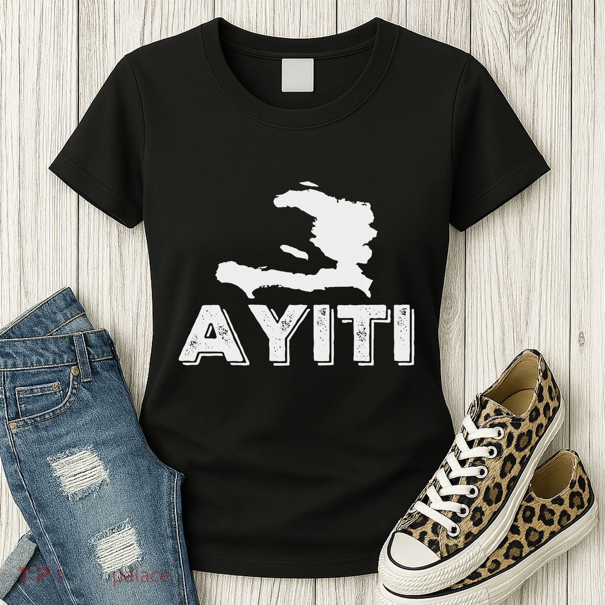 Ayiti Haitian Flag Haiti Roots Women's T-Shirt