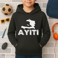 Ayiti Haitian Flag Haiti Roots Kids Hoodie thumb 2
