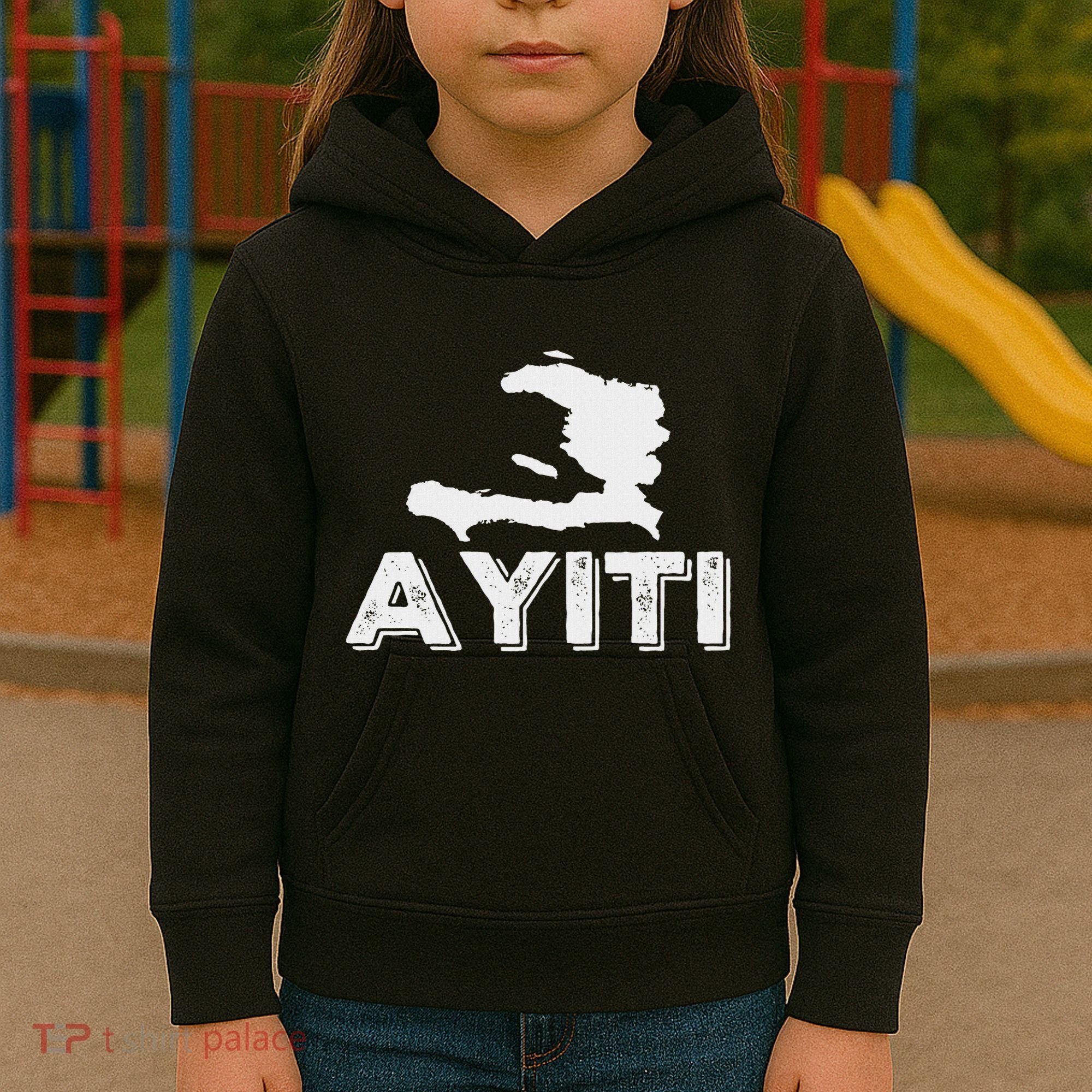 Ayiti Haitian Flag Haiti Roots Kids Hoodie