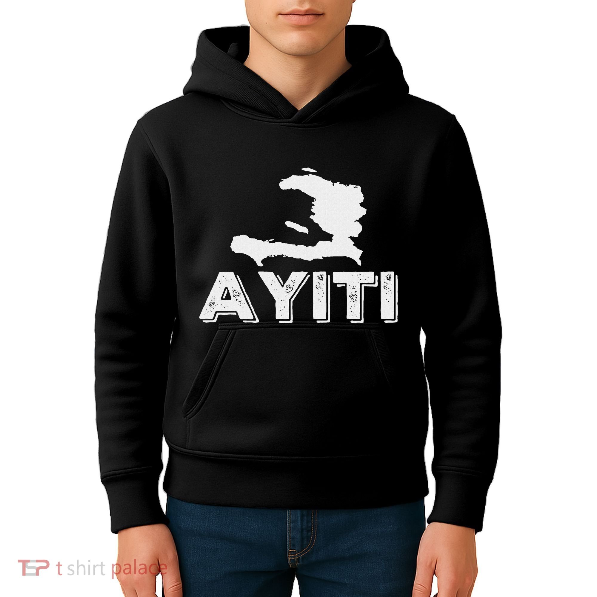 Ayiti Haitian Flag Haiti Roots Kids Hoodie