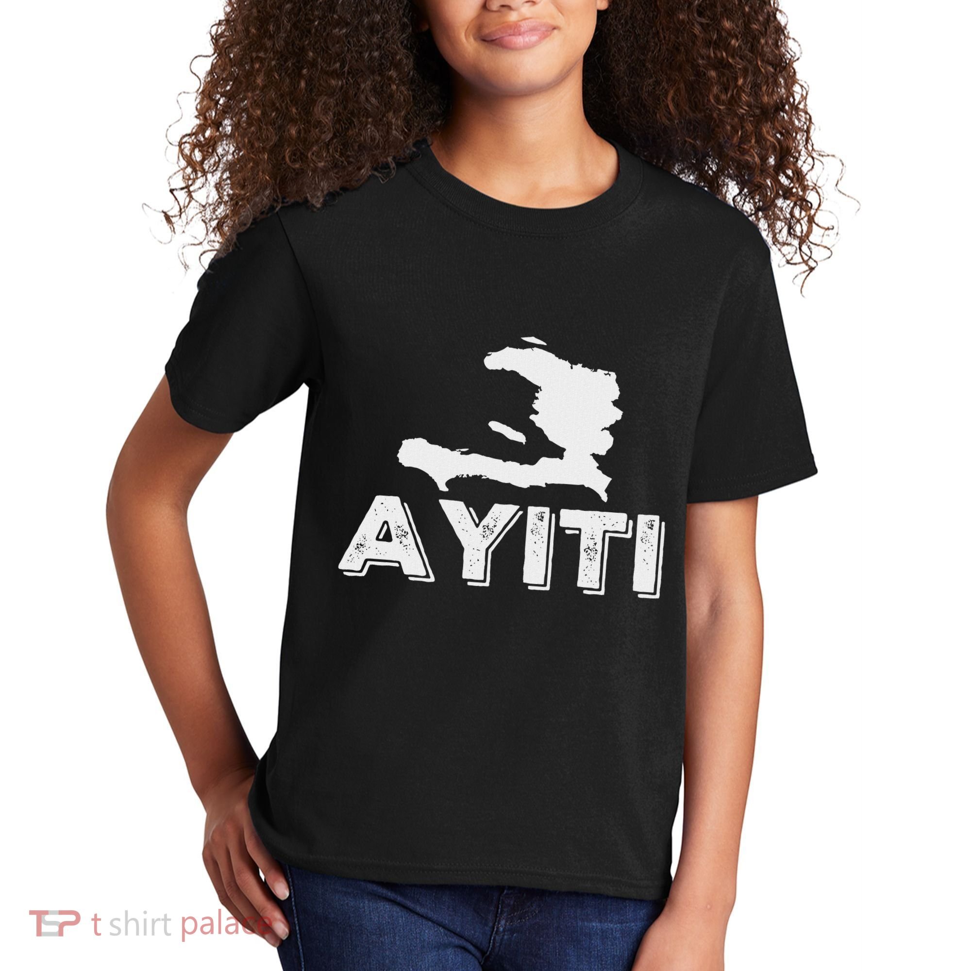 Ayiti Haitian Flag Haiti Roots Kids T-Shirt