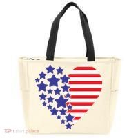 American Heart Flag Tote Bag thumb 0