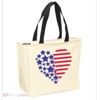 American Heart Flag Tote Bag thumb 2
