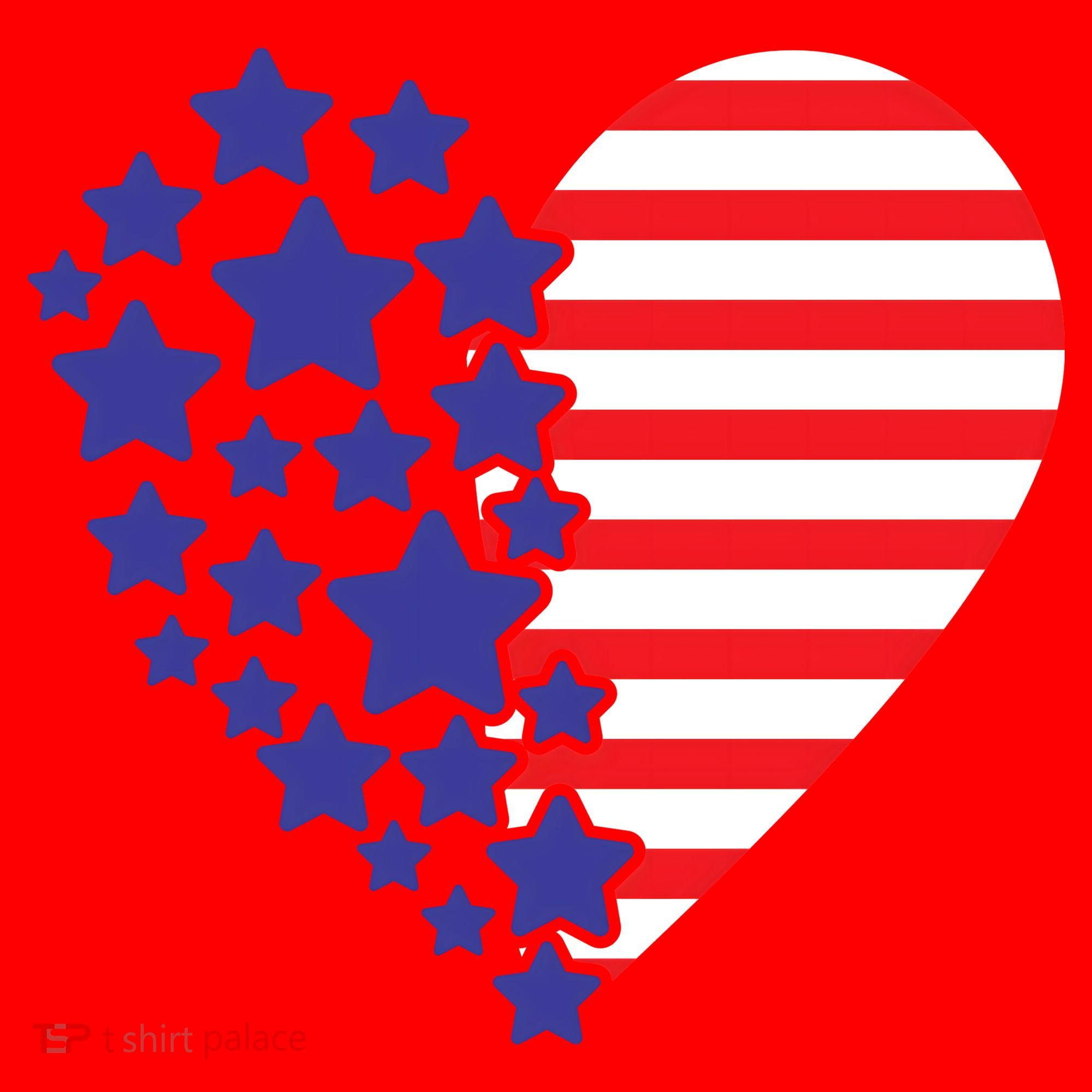 American Heart Flag Santa Hat