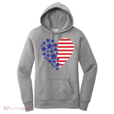 American Heart Flag Women's Hoodie