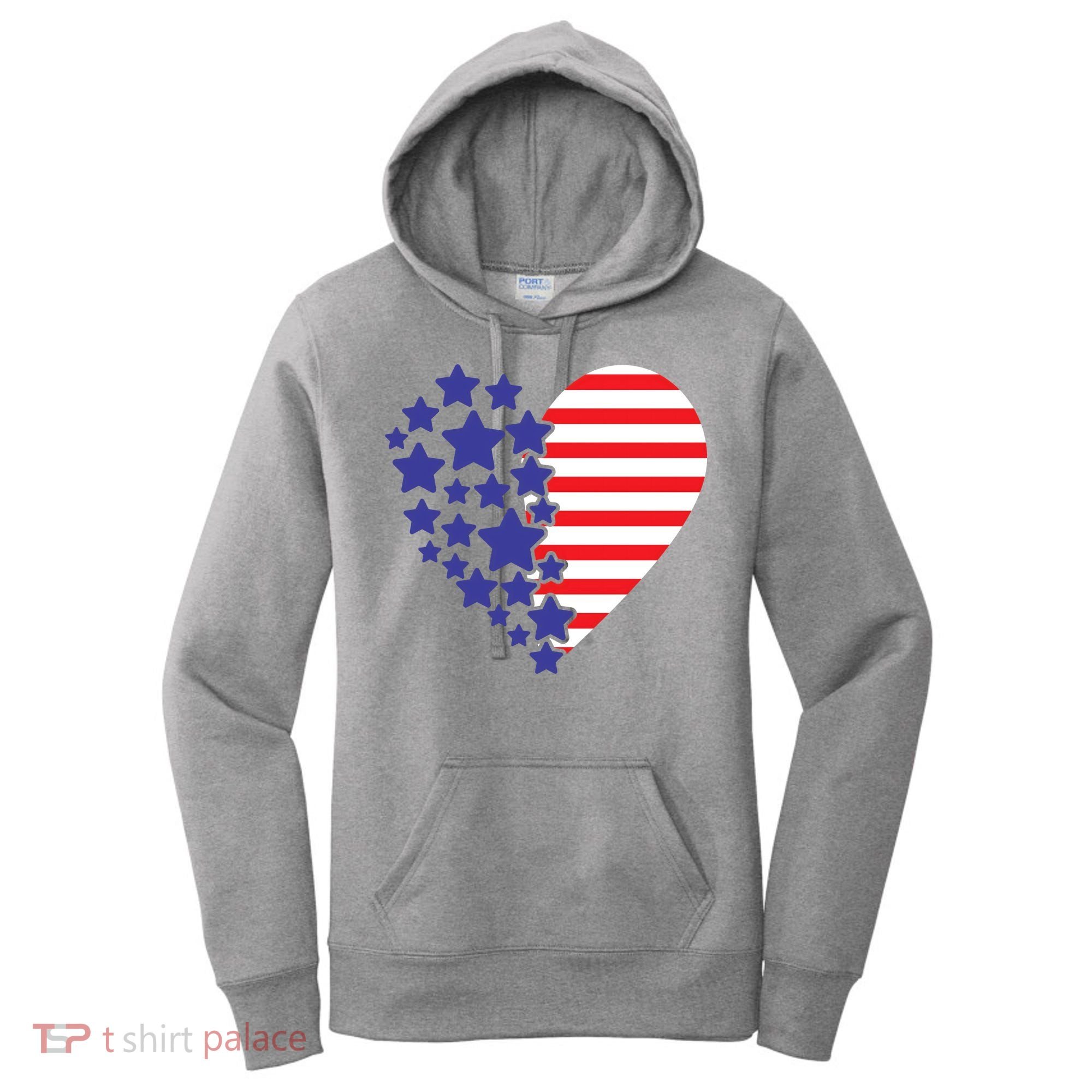 American Heart Flag Women's Hoodie