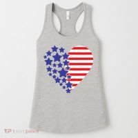 American Heart Flag Women's Tank Top thumb 0