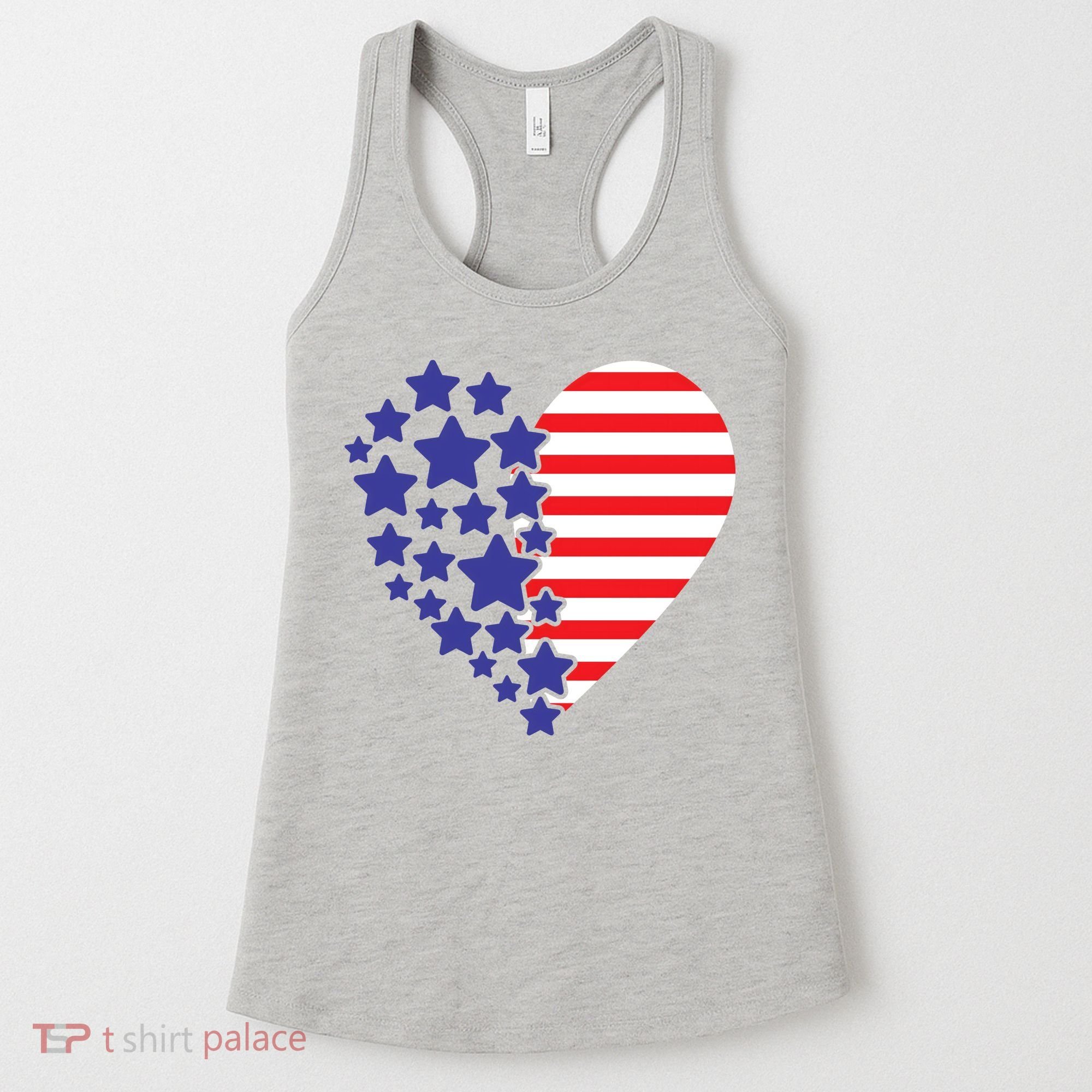 American Heart Flag Women's Tank Top
