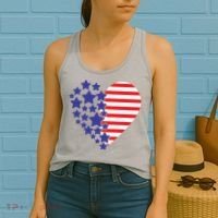 American Heart Flag Women's Tank Top thumb 2