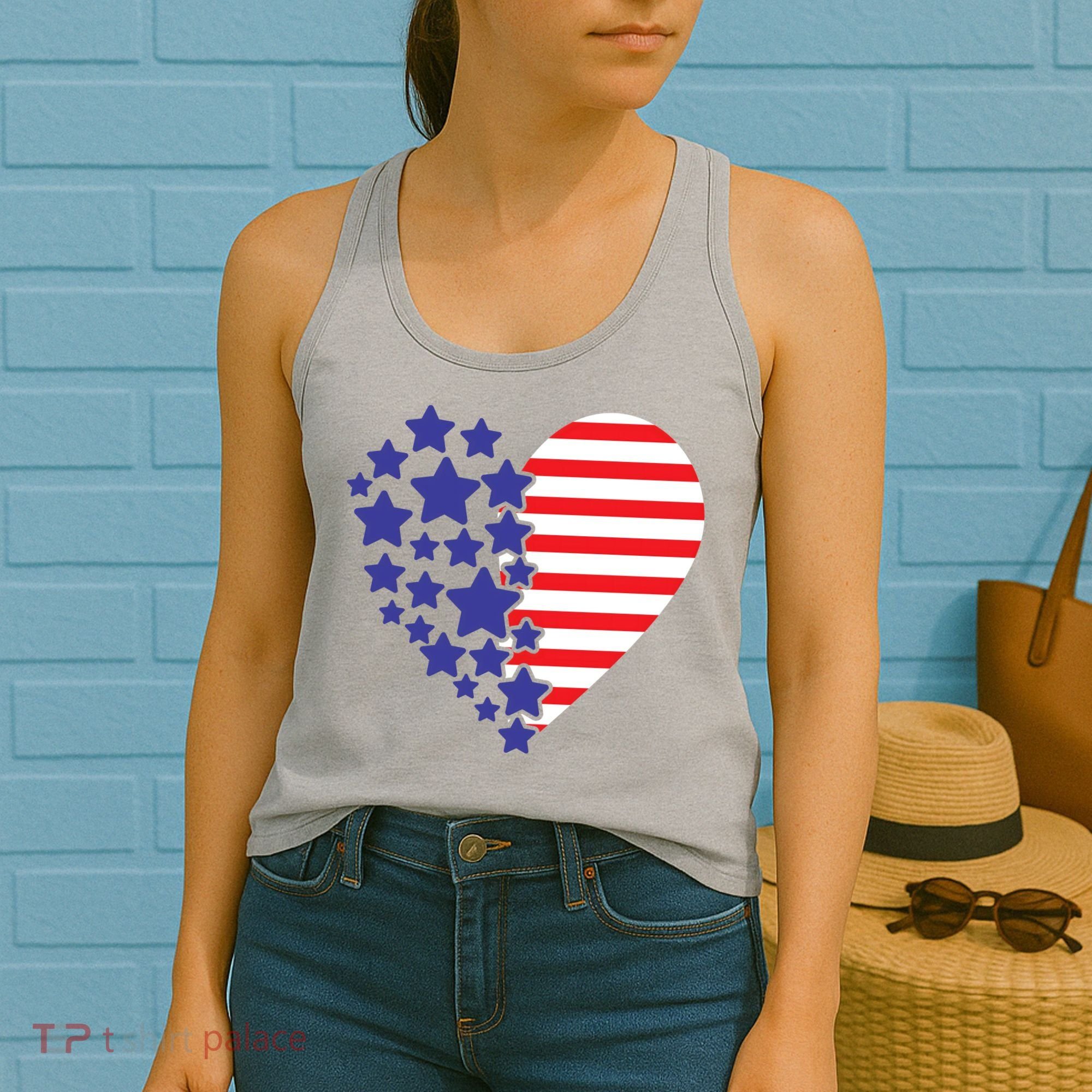 American Heart Flag Women's Tank Top