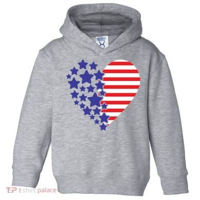 American Heart Flag Toddler Hoodie