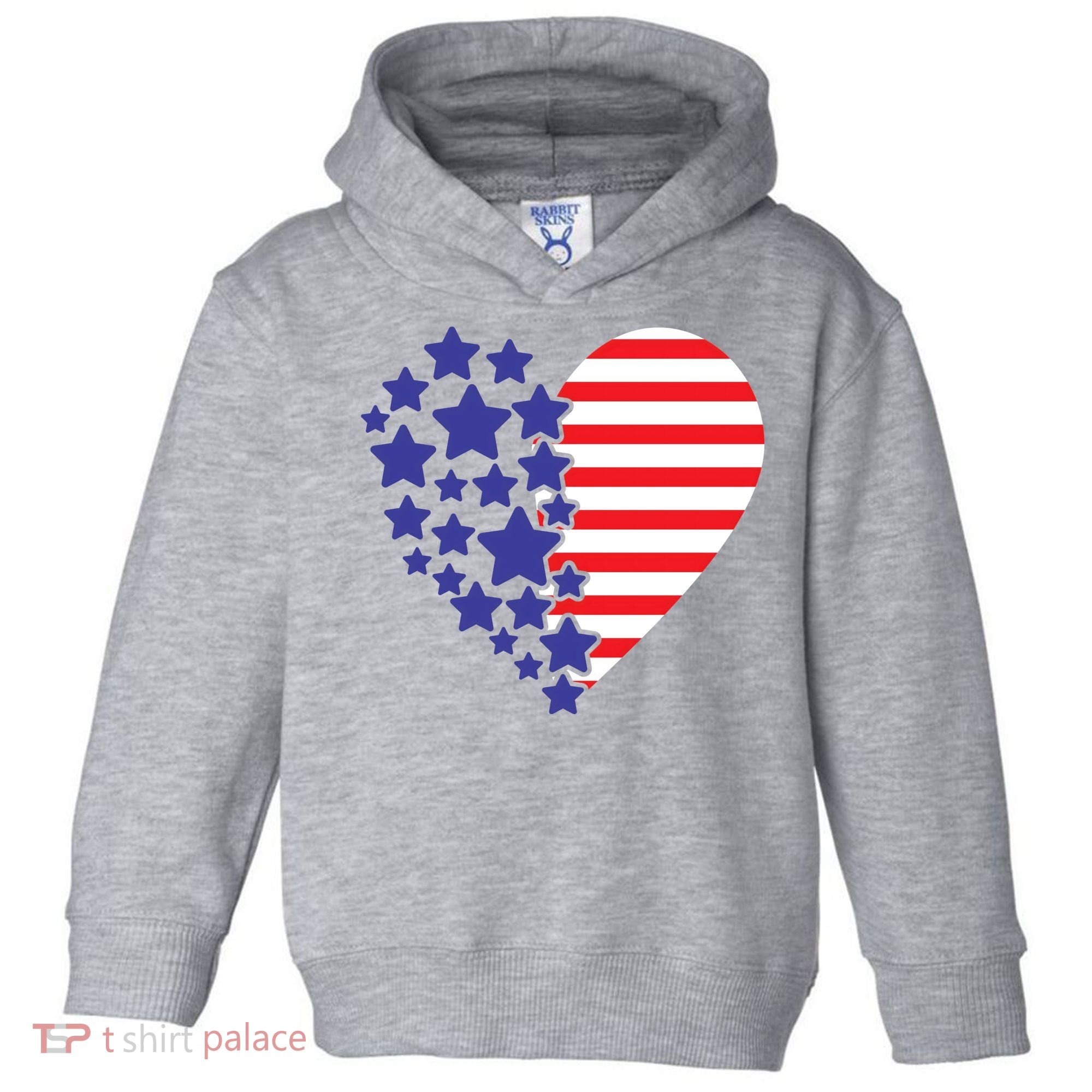 American Heart Flag Toddler Hoodie