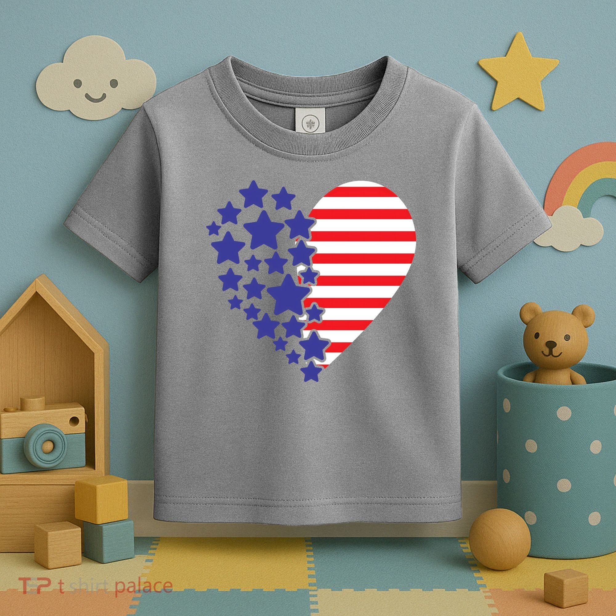 American Heart Flag Toddler T-Shirt