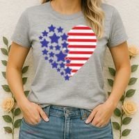 American Heart Flag Women's T-Shirt thumb 2