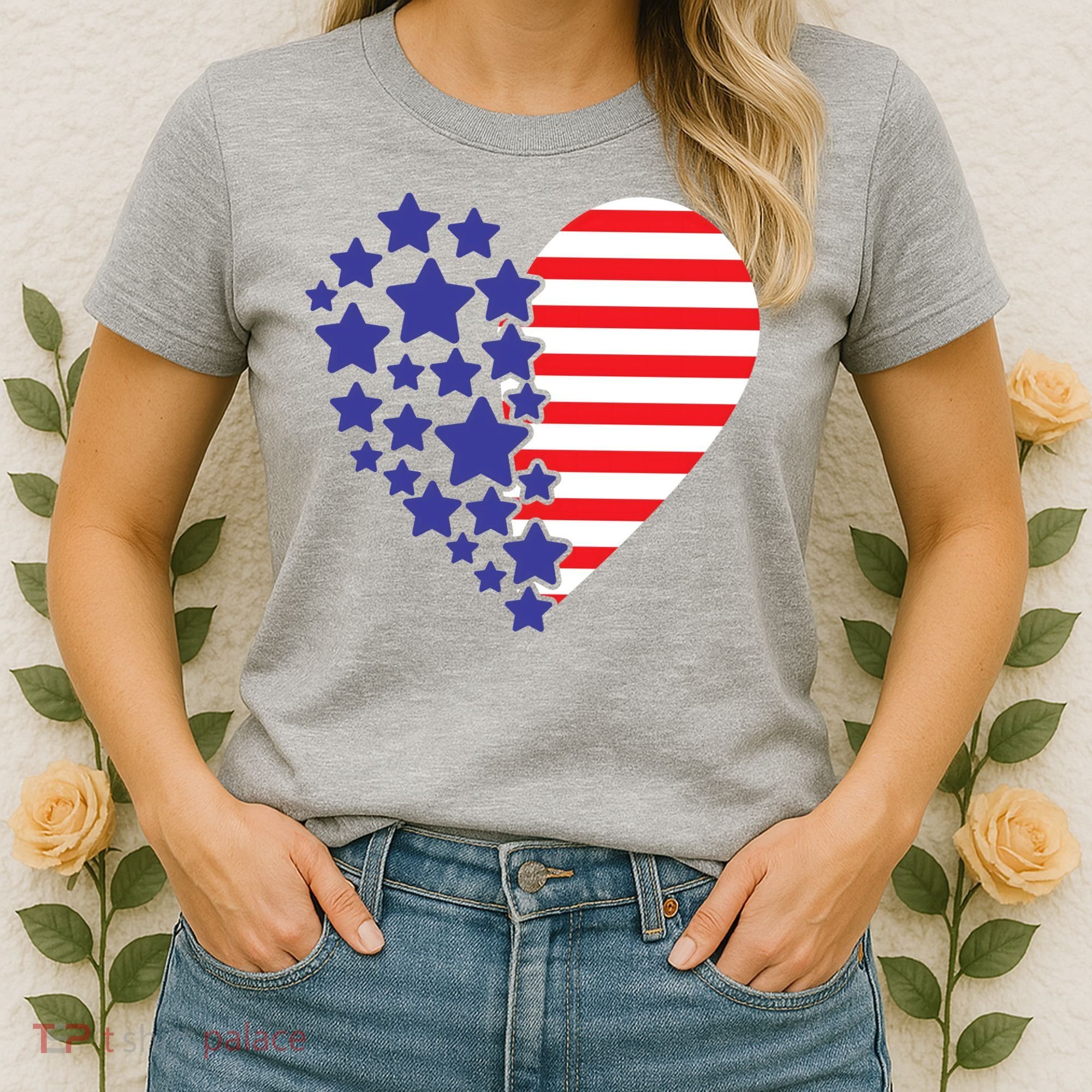American Heart Flag Women's T-Shirt