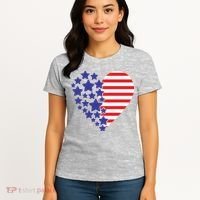 American Heart Flag Women's T-Shirt thumb 4
