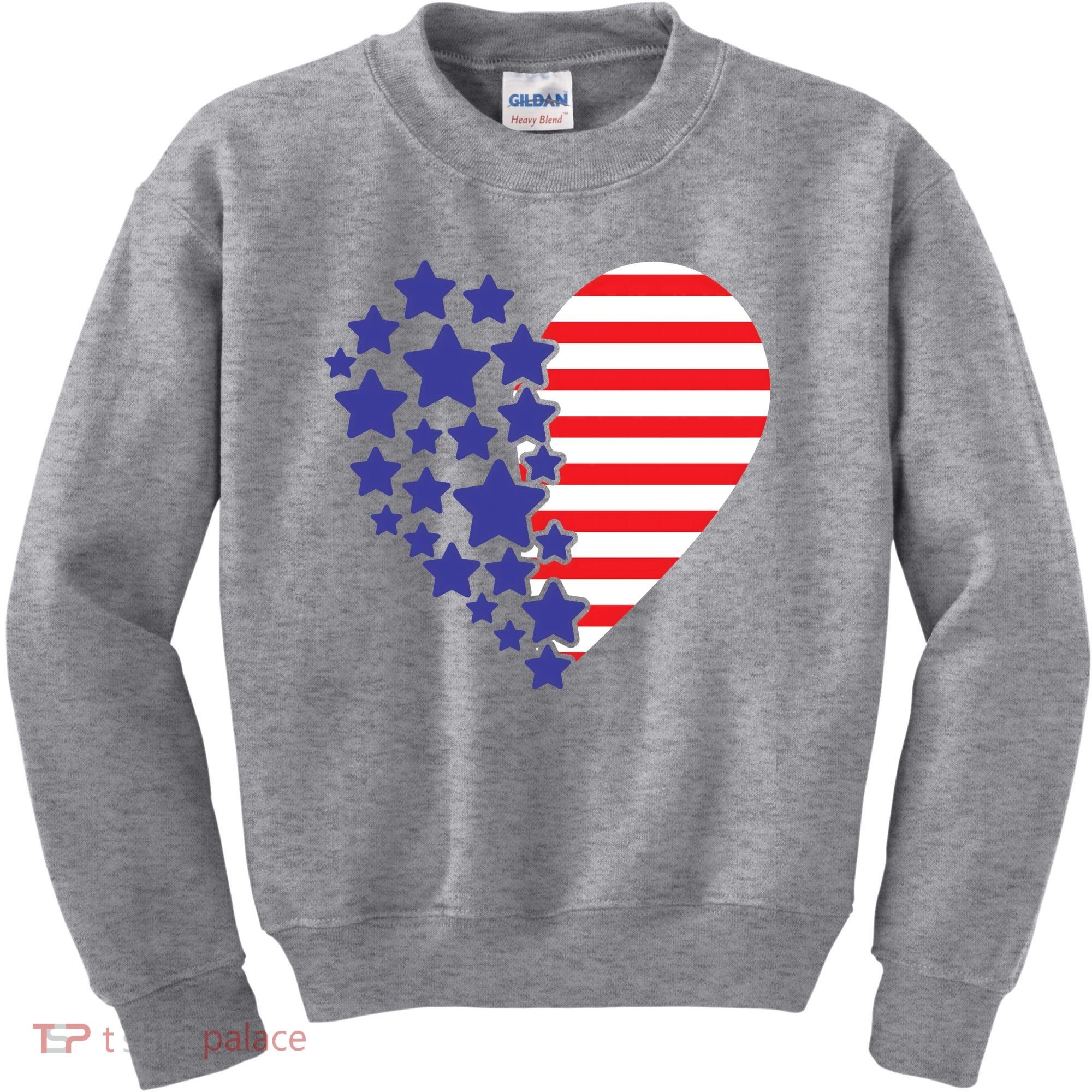American Heart Flag Kids Sweatshirt