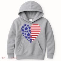 American Heart Flag Kids Hoodie thumb 0