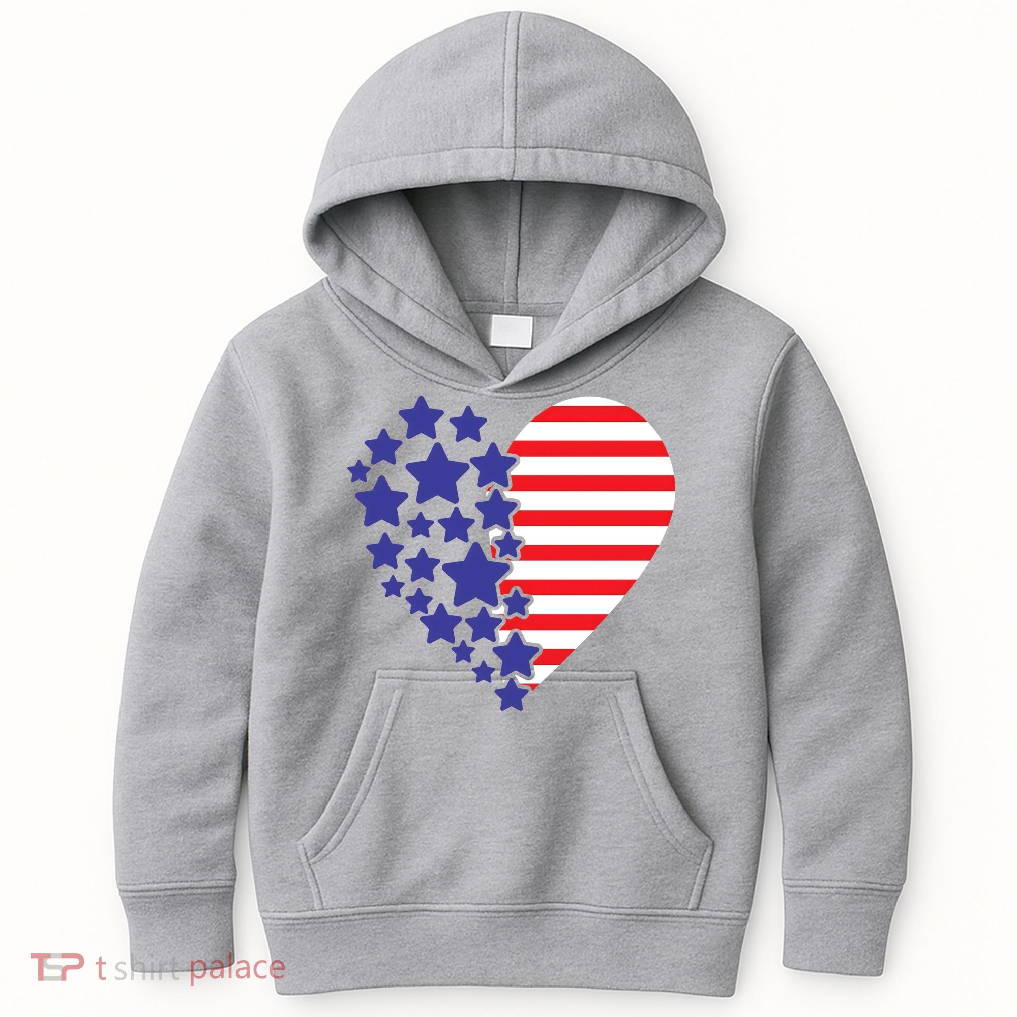 American Heart Flag Kids Hoodie
