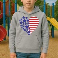 American Heart Flag Kids Hoodie thumb 2