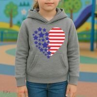 American Heart Flag Kids Hoodie thumb 3