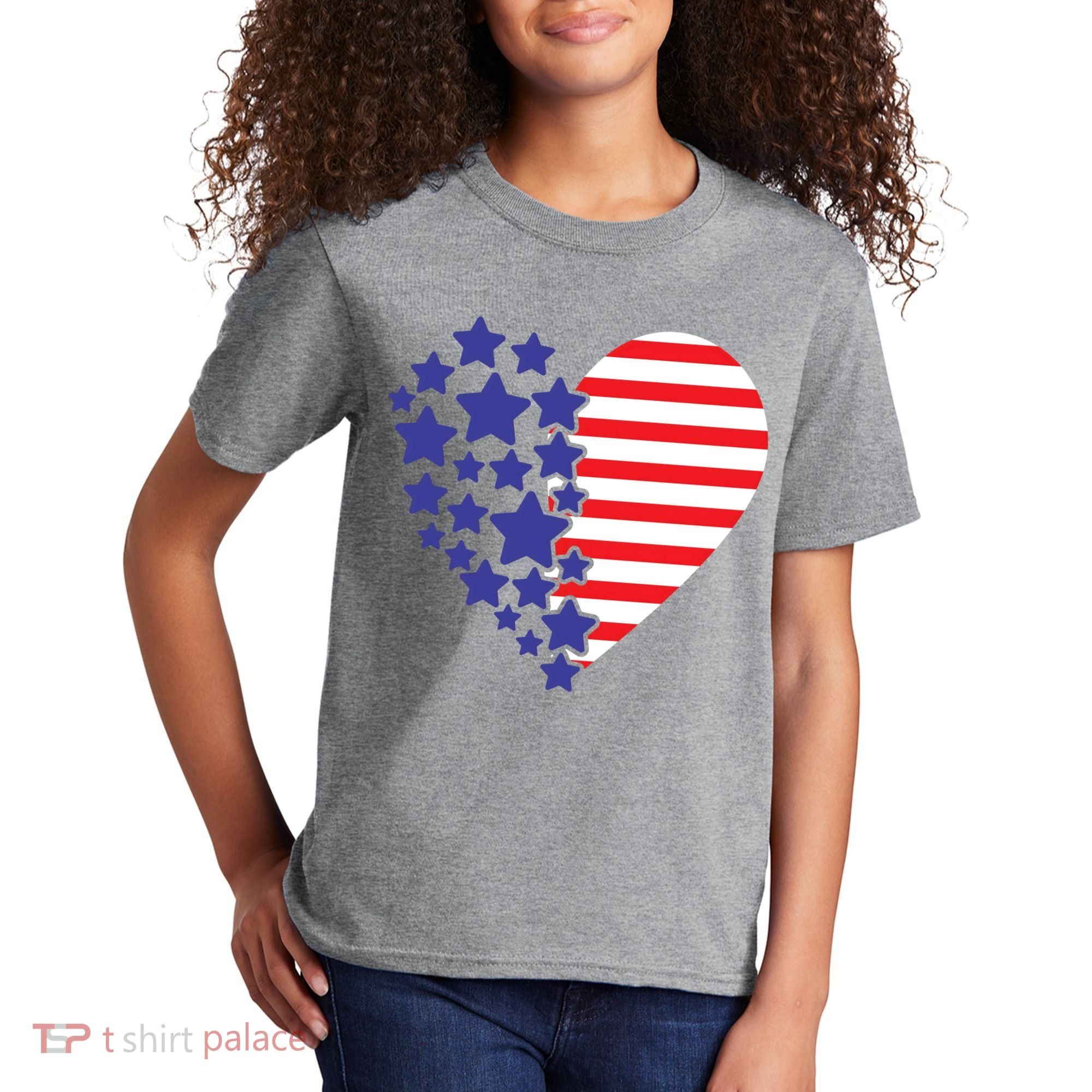 American Heart Flag Kids T-Shirt