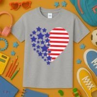 American Heart Flag Kids T-Shirt thumb 3