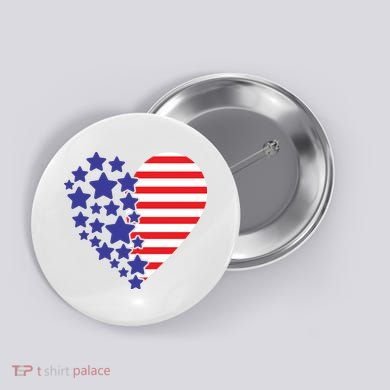 American Heart Flag Button