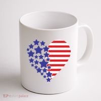 American Heart Flag Coffee Mug thumb 1