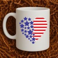 American Heart Flag Coffee Mug thumb 2