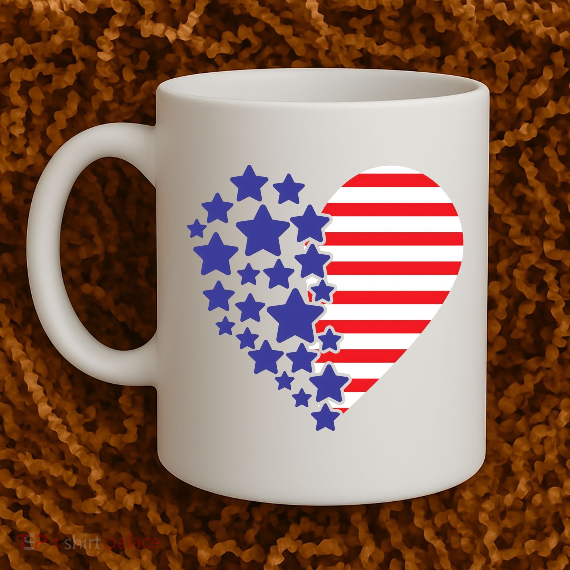 American Heart Flag Coffee Mug