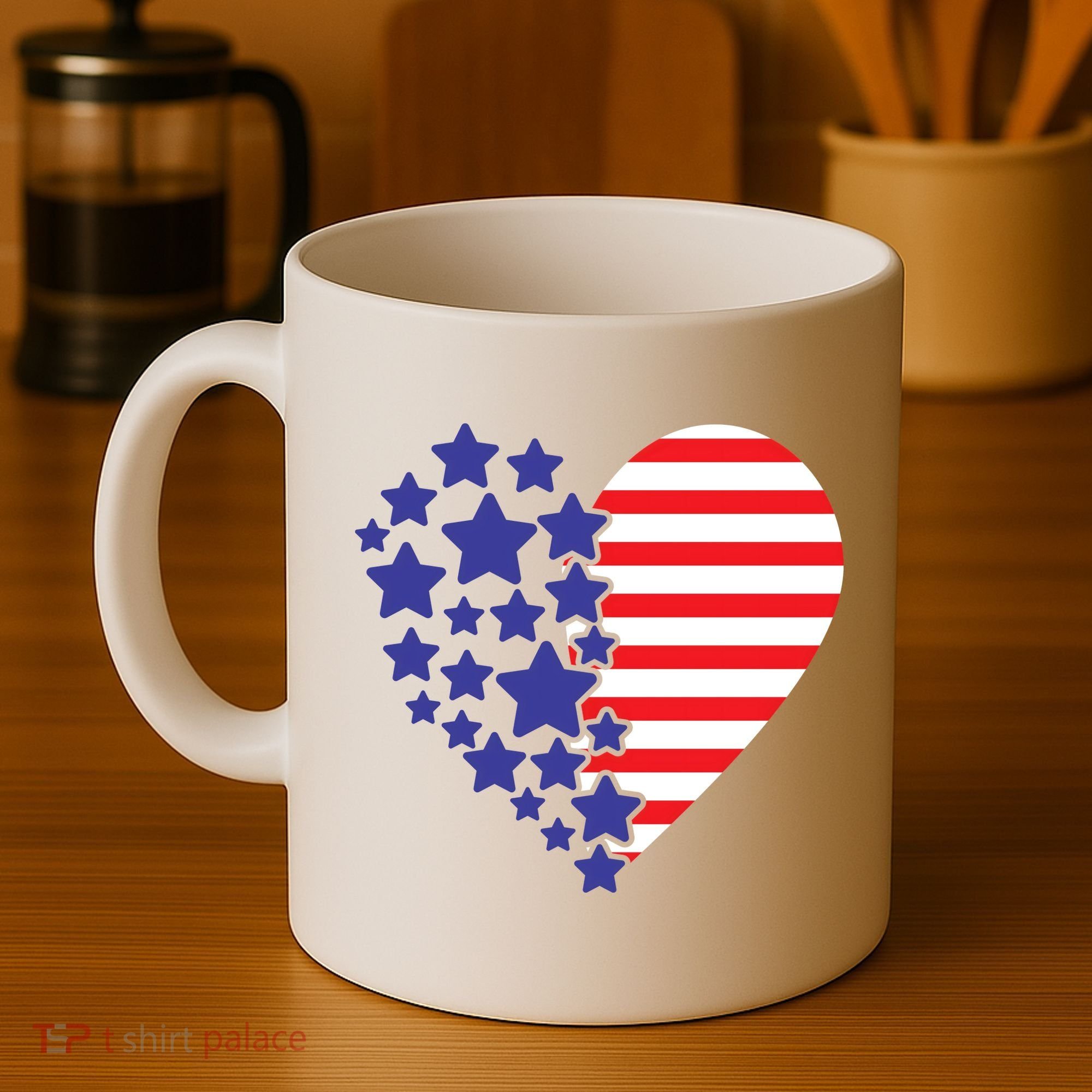 American Heart Flag Coffee Mug