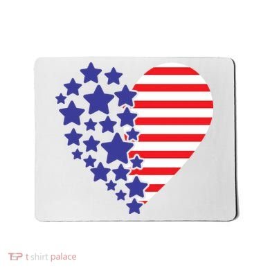 American Heart Flag Mousepad