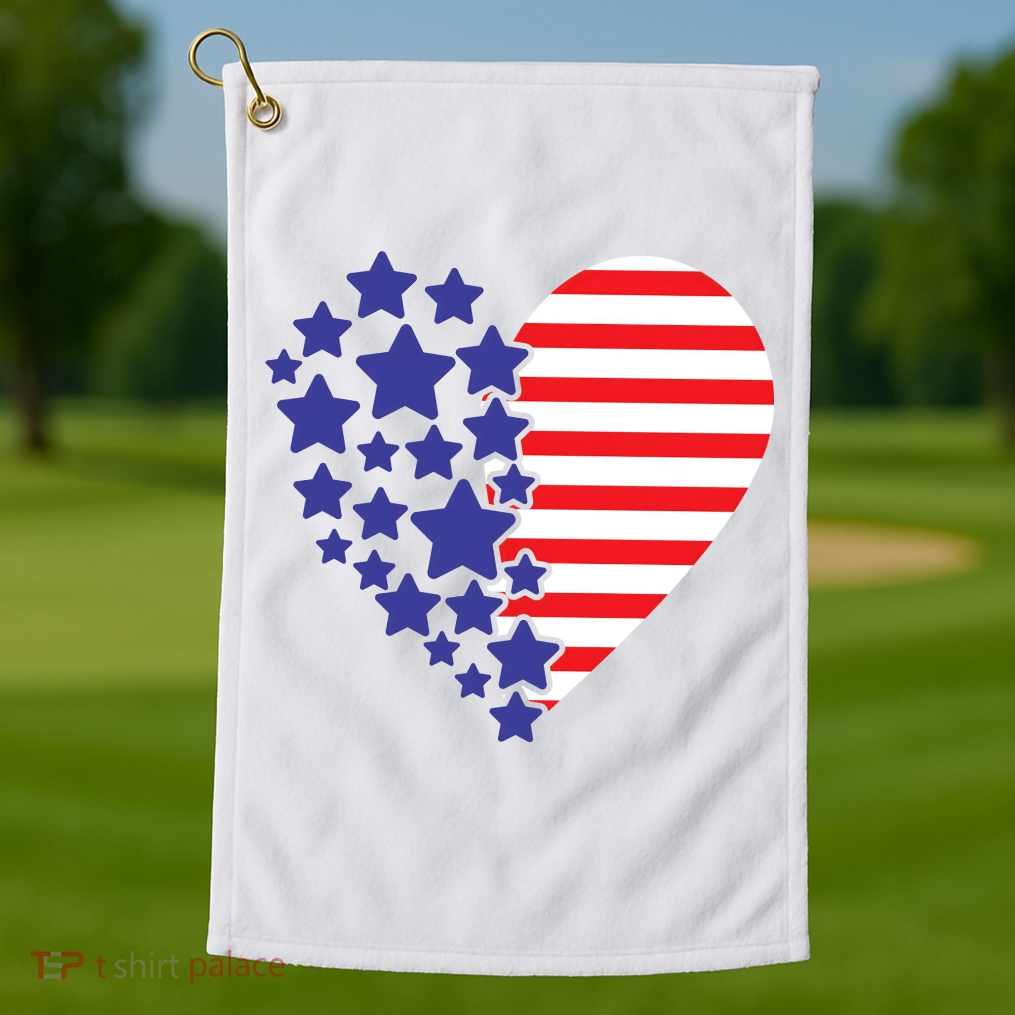 American Heart Flag Golf Towel