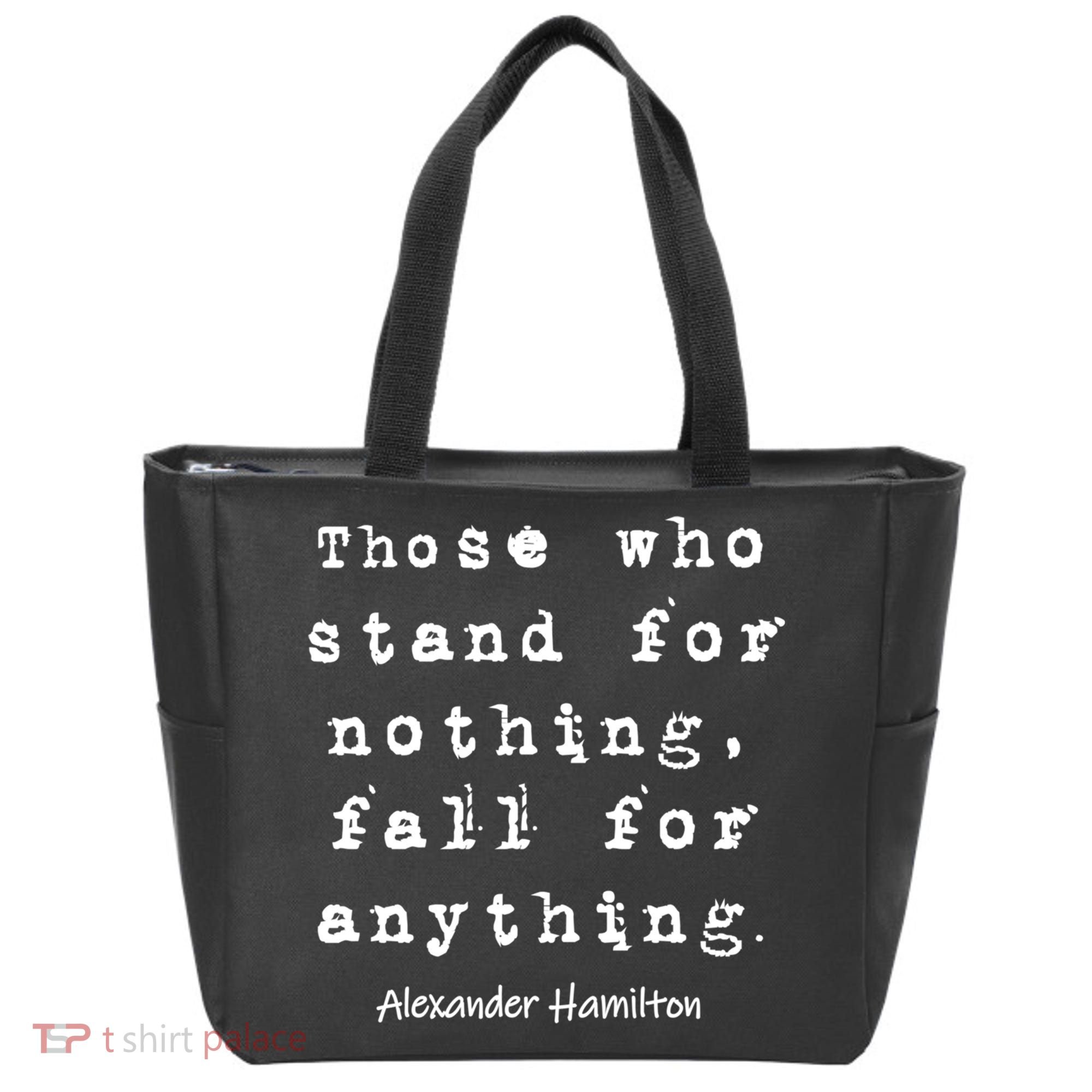 Alexander Hamilton Gift Inspirational Famous Aham Quote Gift Tote Bag