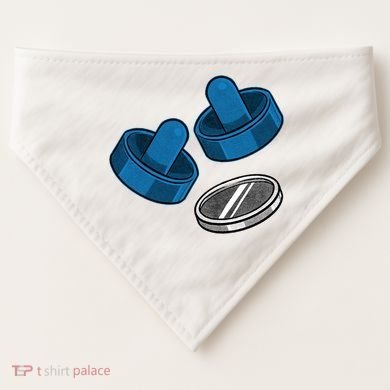 Air Hockey Game Pieces USA-Made Doggie Bandana