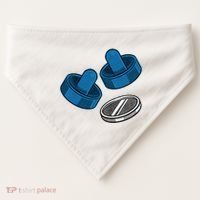Air Hockey Game Pieces USA-Made Doggie Bandana thumb 0