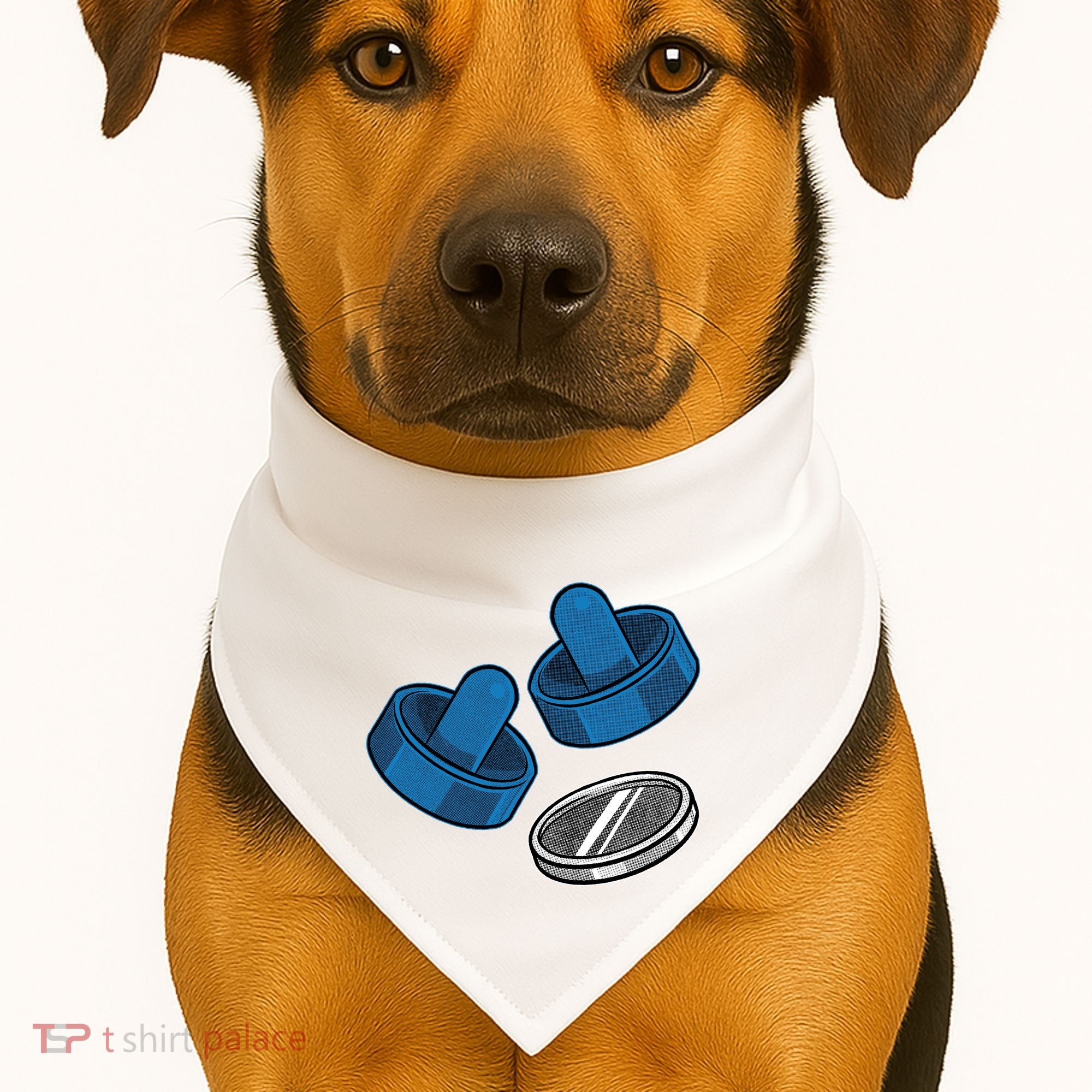 Air Hockey Game Pieces USA-Made Doggie Bandana