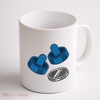 Air Hockey Game Pieces Coffee Mug thumb 1