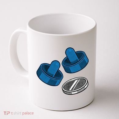Air Hockey Game Pieces Coffee Mug
