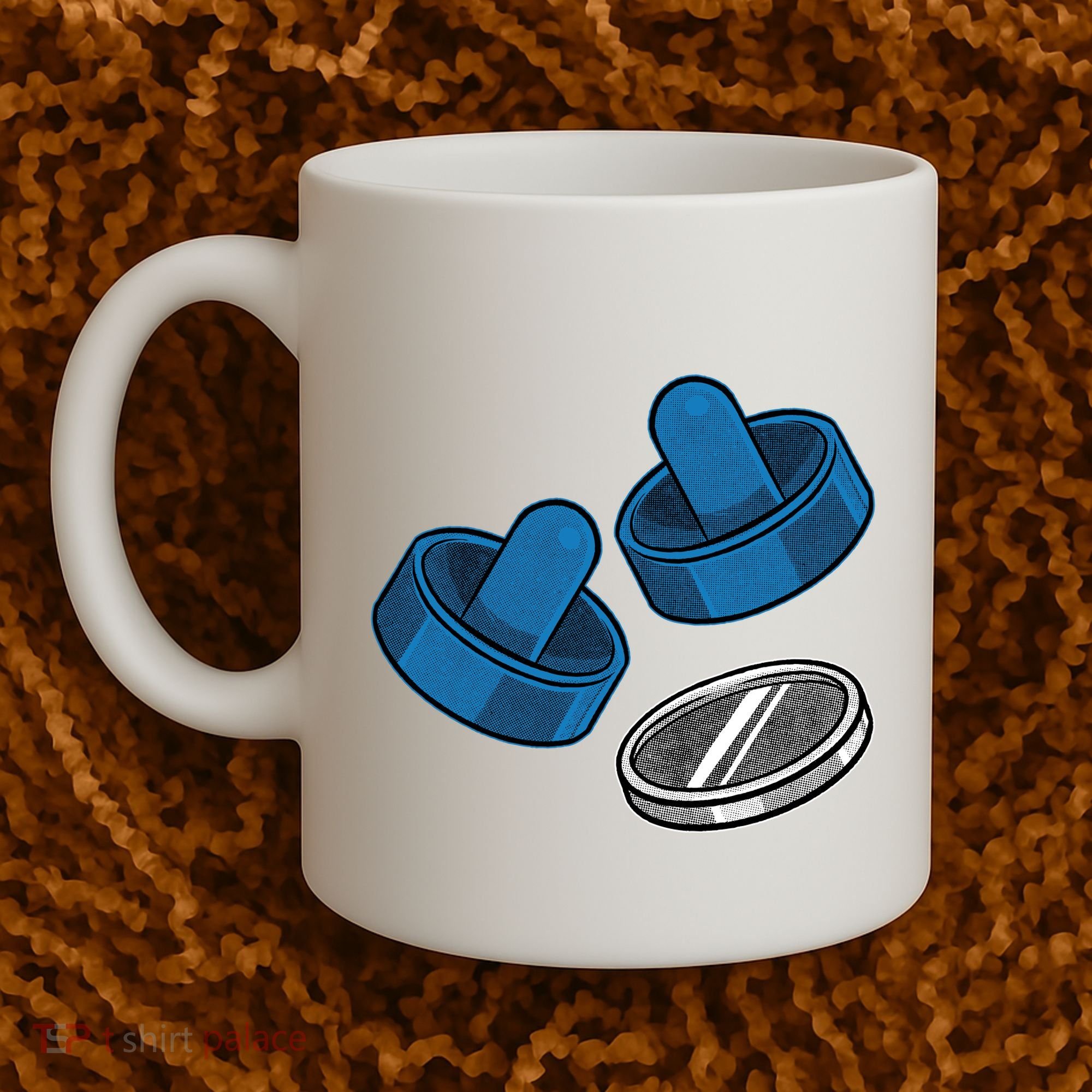 Air Hockey Game Pieces Coffee Mug