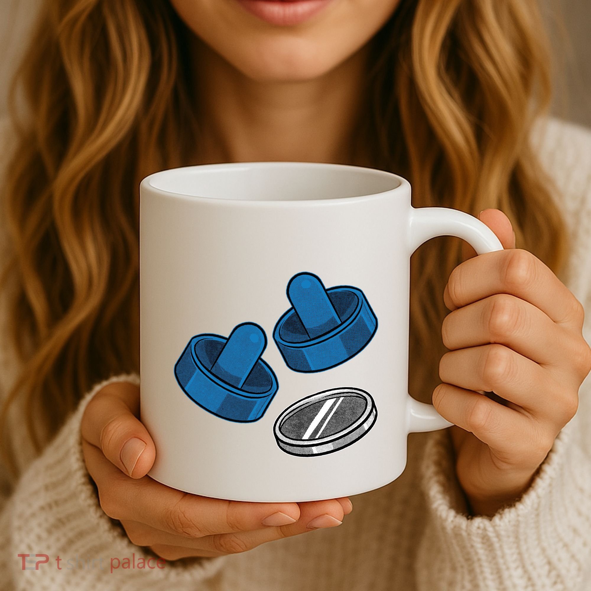 Air Hockey Game Pieces Coffee Mug