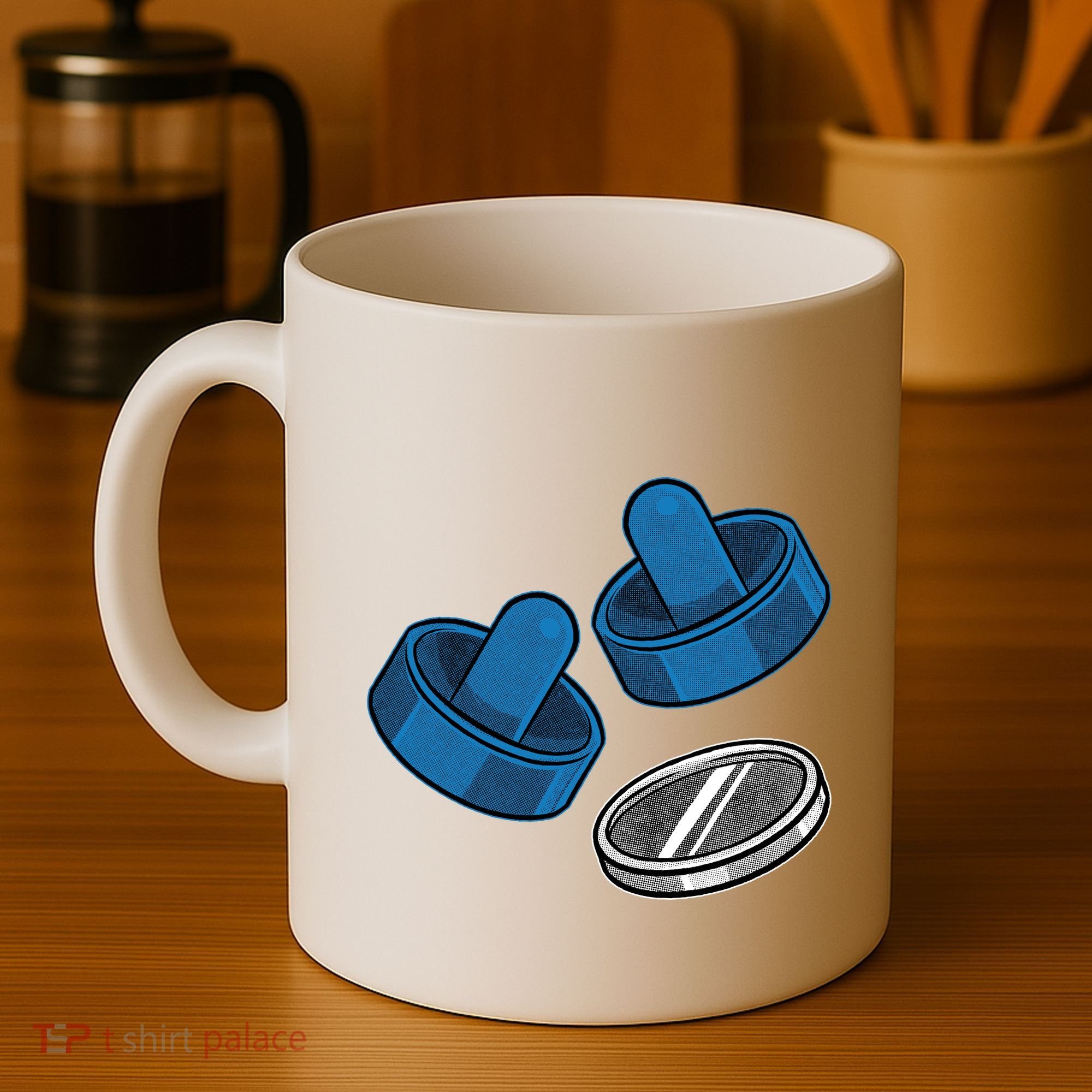 Air Hockey Game Pieces Coffee Mug