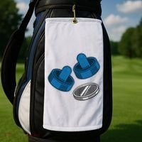 Air Hockey Game Pieces Golf Towel thumb 2