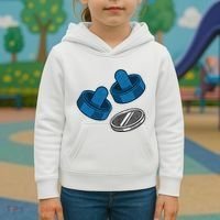 Air Hockey Game Pieces Kids Hoodie thumb 3