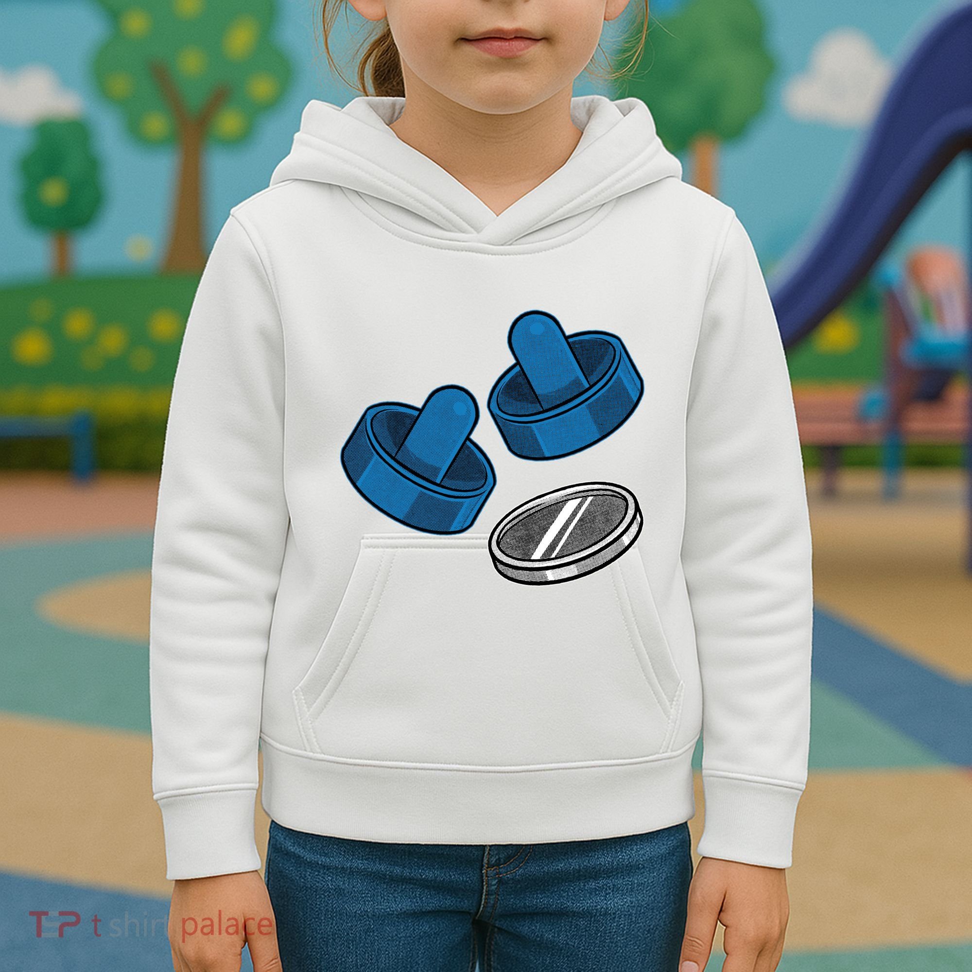 Air Hockey Game Pieces Kids Hoodie