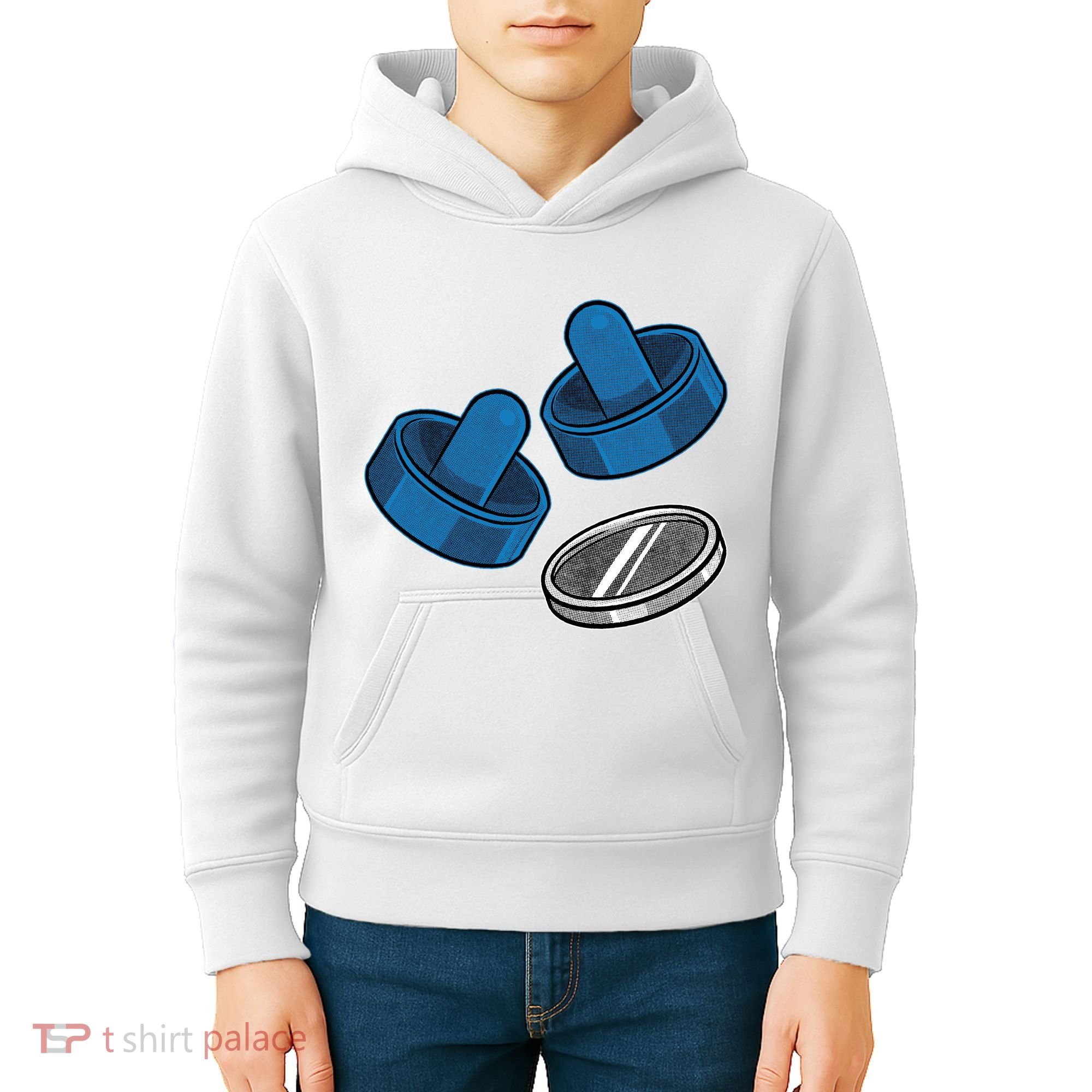 Air Hockey Game Pieces Kids Hoodie
