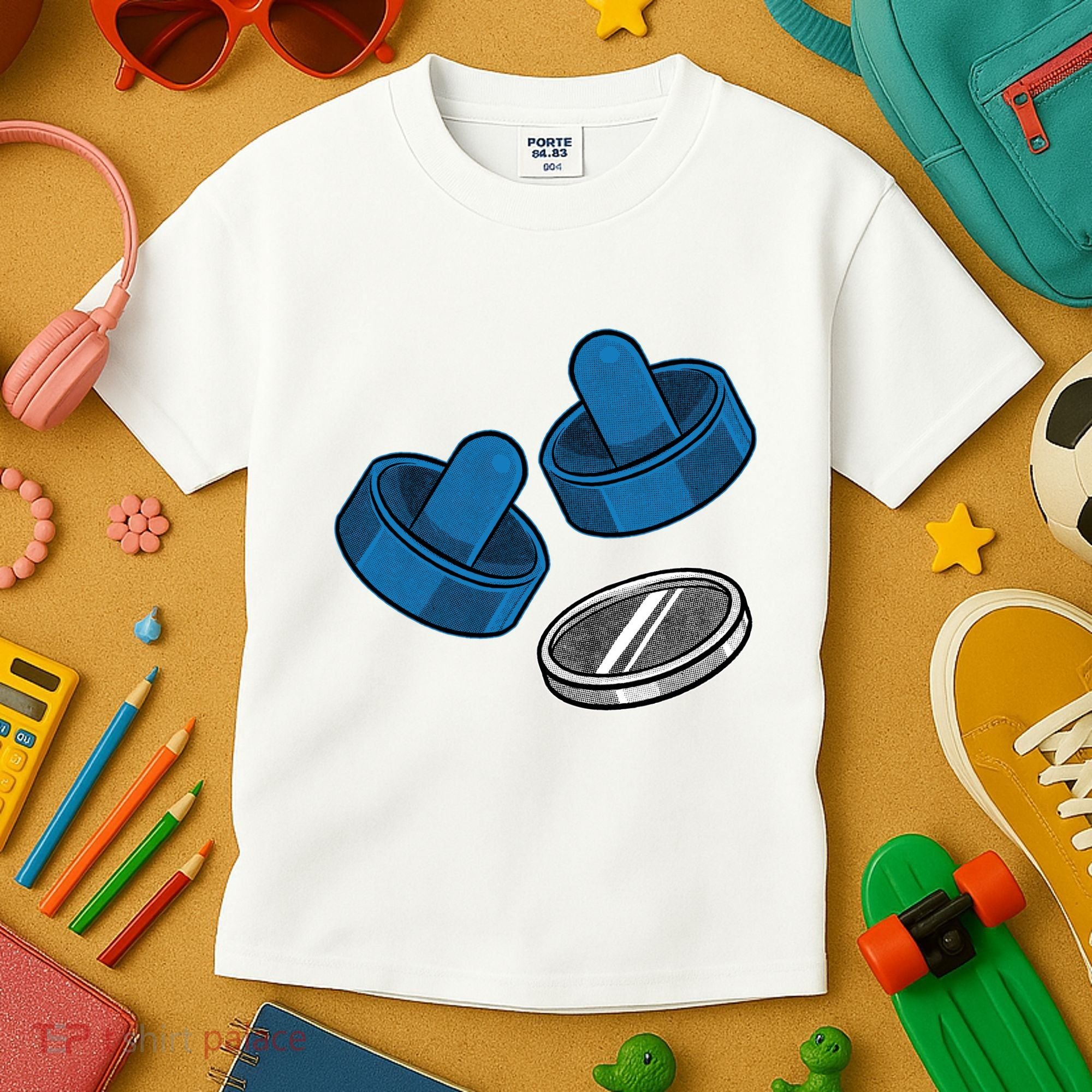 Air Hockey Game Pieces Kids T-Shirt